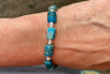 Apatite gemstone bracelet with wavy discs
