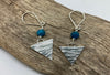 Apatite triangle Sterling silver drop earrings