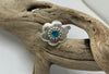 Apatite gemstone flower ring