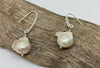 White Baroque freshwater pearl earrings
