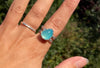 Chalcedony gemstone and sterling silver ring