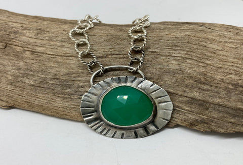 Chrysoprase pendant