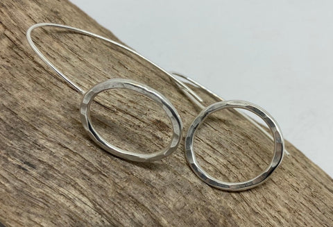 Circular drop earrings