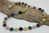 multicoloured mixed stone necklace