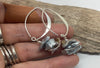 Keishi grey freshwater pearl drop earings