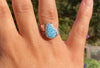 Larimar gemstone and silver ring