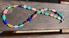 Multicoulred naturalstone and silver necklace