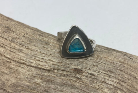 Apatite handmade Sterling silver ring