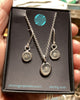 Sun pendant and earrings