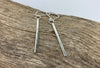 Thin stick drop earrings