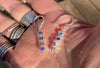 Swarovski cube drop earrings