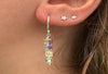 Swarovski cube drop earrings