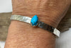 Mexican Turquoise gemstone and  Sterling silver cuff