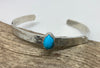 Mexican Turquoise gemstone and  Sterling silver cuff