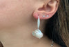 White Baroque freshwater pearl earrings
