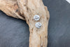 Silver bee stud earrings