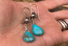 Turquoise  silver earrings