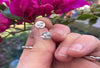 Silver bee stud earrings