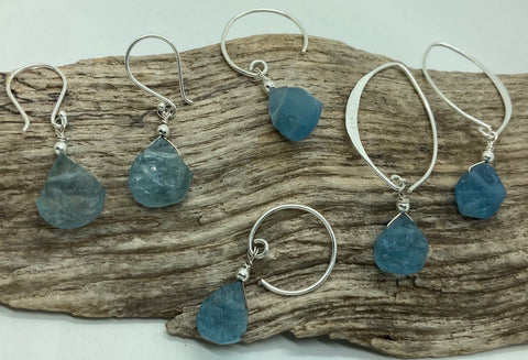 Aquamarine drop earrings