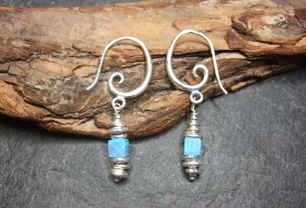 Blue Opal  earrings