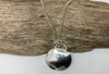 Domed silver shining  textured pendant