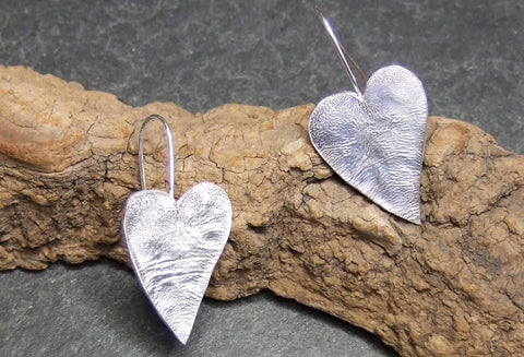 Sterling silver heart earrings