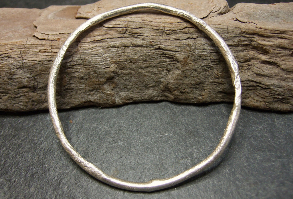 Sterling silver bangle that been reticulated.o