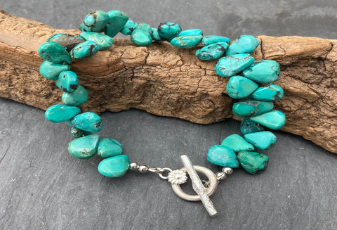 Turquoise teardrop bracelet