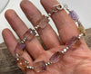 Ametrine gemstone and silver bracelet