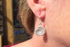 Ammonite  silver stud earrings
