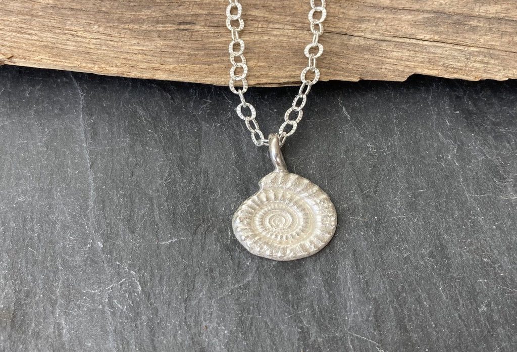Ammonite Sterling silver  pendant