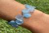 Aquamarine bracelet unpolished