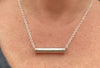 Silver tube pendant