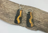 Bumblebee jasper and silver earrings