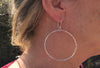 Large silver hoop earrings