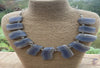 Blue Lace agate natural stone neckalce