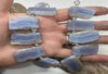 Blue Lace agate natural stone neckalce