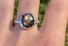 Brown sapphire silver ring