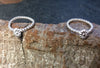 Sterling silver bobble ring with a flower