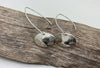 Domned hanging silver earrings