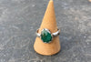 Emerald silver ring