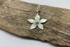 Textured flower Sterling silver pendant