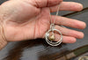 Golden natural pearl  silver pendant