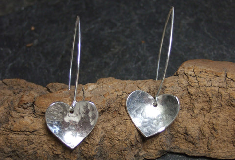 Heart silver  earrings