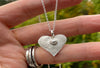 Textured heart pendant