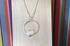 Sterling silver Heart in a circle pendant