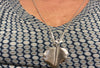 Large silver leaf pendant