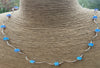 Blue Opal and silver necklace