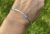 Blue Opal and silver bracelet