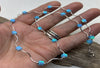 Blue Opal and silver necklace